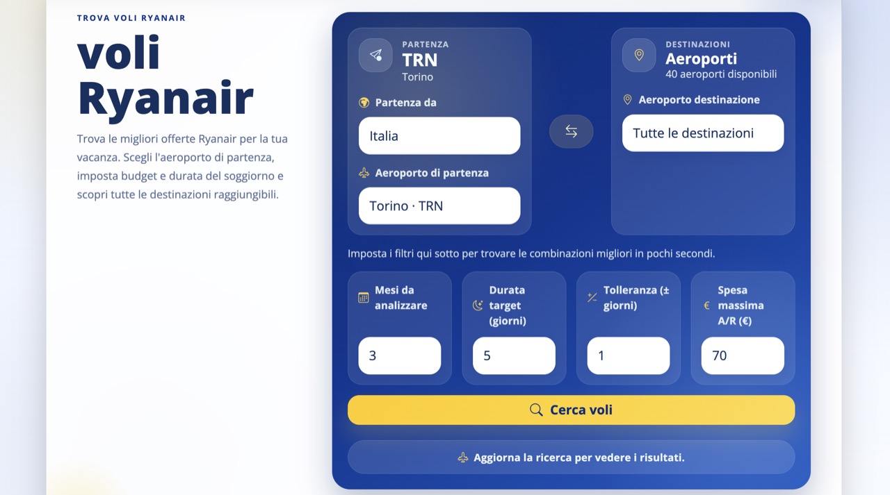 Anteprima Ryanair Search